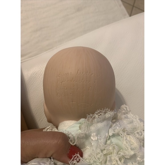 Vintage Sugar Britches Baby Doll Porcelain Sleeping 1986 Boots Tyner Design - Picture 4 of 4